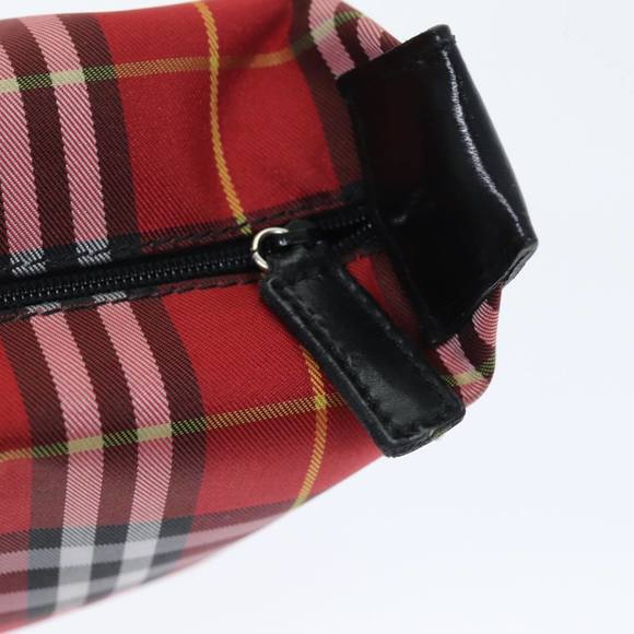BURBERRY Nova Check Hand Pouch Nylon Red Auth yk12413 - Picture 9 of 16